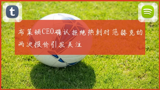 布莱顿CEO确认拒绝热刺对范赫克的两次报价引发关注